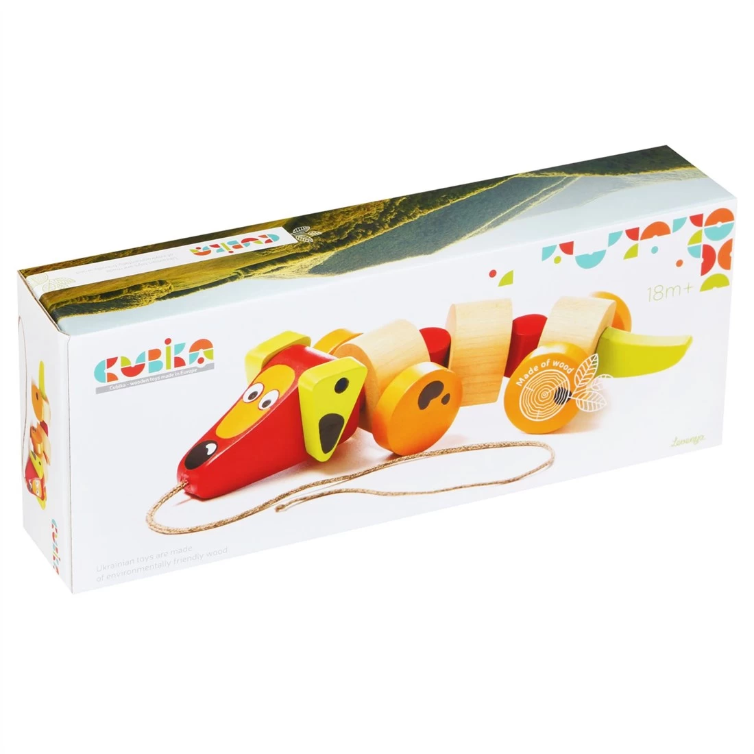 Cubika Teckel Aus Holz- Ziehfigur 6 Cubika Teckel Aus Holz- Ziehfigur – Bild 6