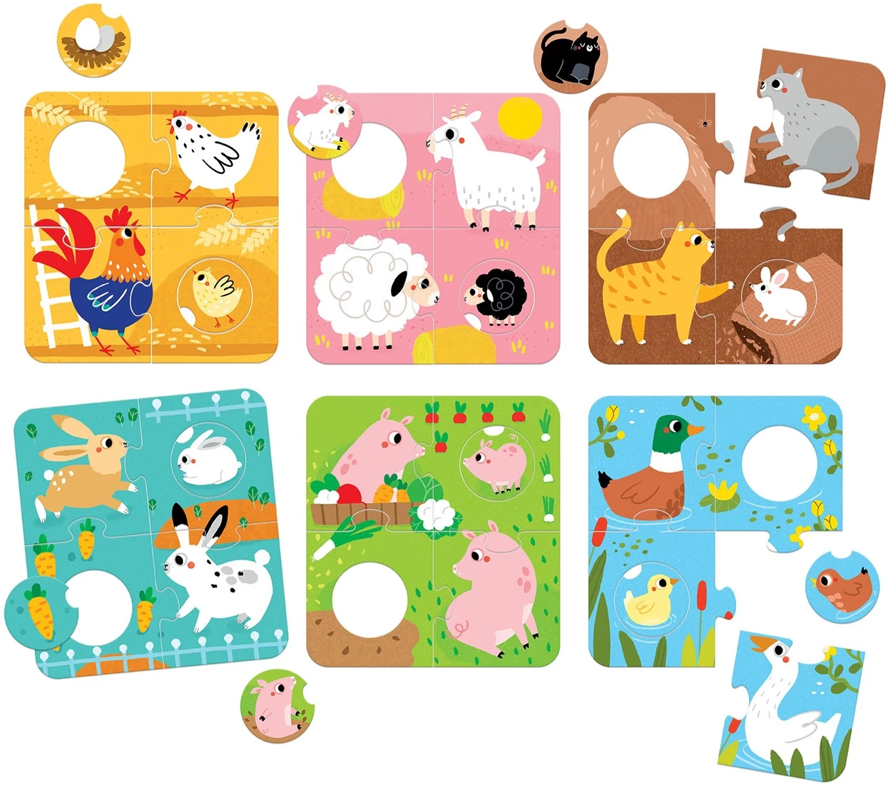 Banana Panda Puzzel Zoek Dezelfde Boerderijdieren 2+ 1 Banana Panda Puzzel Zoek Dezelfde Boerderijdieren 2+