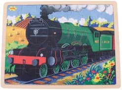 Bigjigs Toys Flying Scotsman Puzzle Mit Holzunterlage (35 Teile)