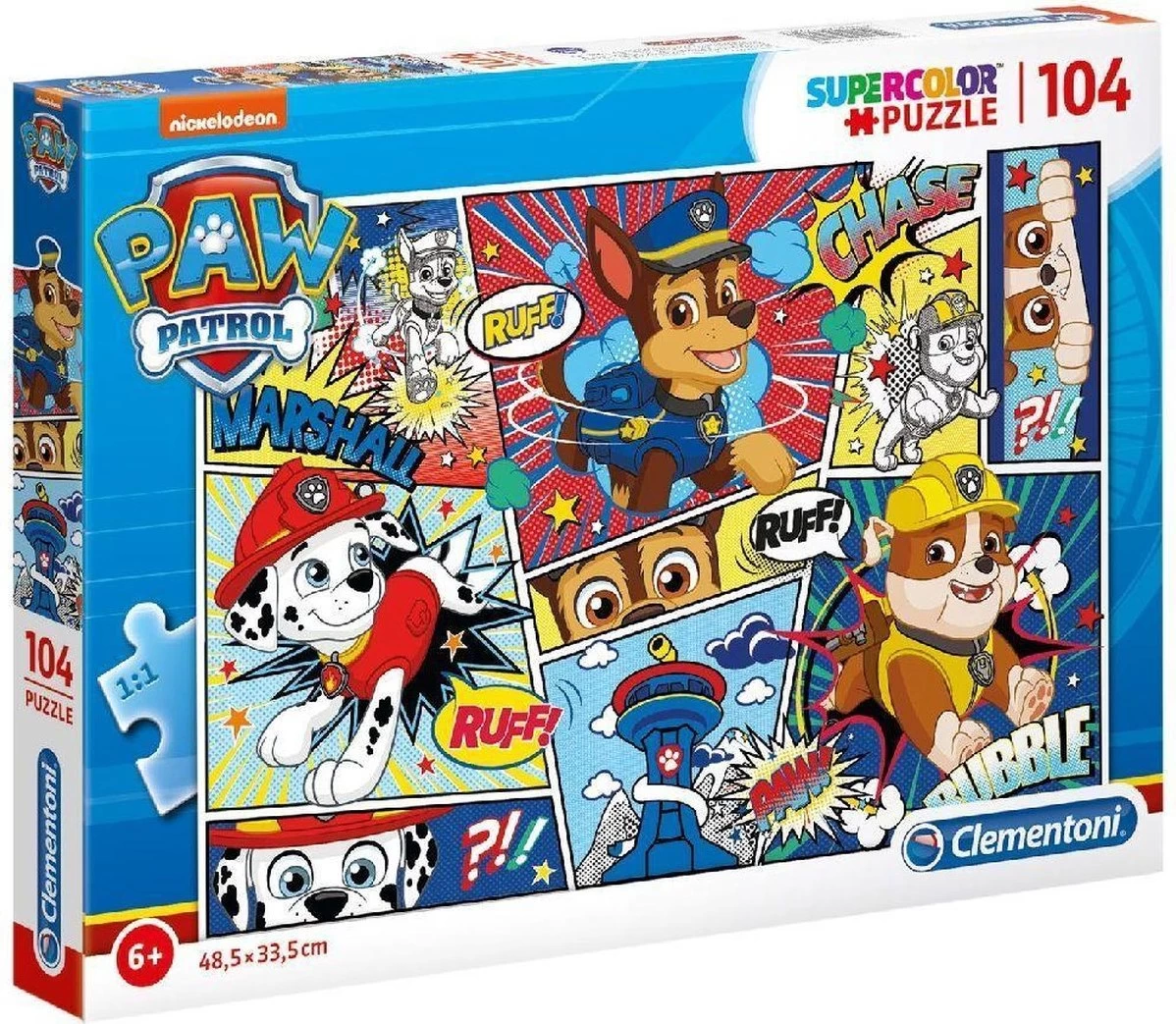Clementoni 27261 Paw Patrol-Supercolor Puzzle, 104 Teile, Für Kinder Ab 6 Jahre, No Color 1 Clementoni 27261 Paw Patrol-Supercolor Puzzle, 104 Teile, Für Kinder Ab 6 Jahre, No Color