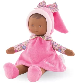 Coroll- Miss Florale Traumland Schmusetuch Puppe, 010060, Rosa