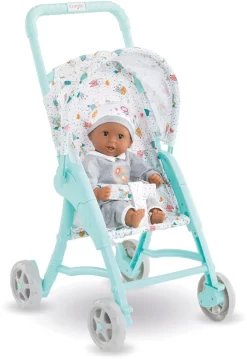 Corolle 9000110590 - Mon Premier Poupon 30cm Puppenbuggy, Blau, Buggy Für Alle 30cm Puppen, Puppenmama, Puppenzubehör, Kinderwagen, Für Kinder Ab 18 Monaten Geeignet