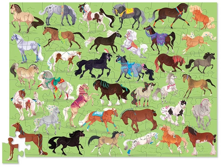 Crocodile Creek 3840551 100 Pcs Puzzle/36 Horses Puzzles, Bunt 2 Crocodile Creek 3840551 100 Pcs Puzzle/36 Horses Puzzles, Bunt – Bild 2