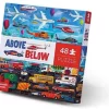 Crocodile Creek 3876003 48 Pcs Above & Below/Things That Go Puzzles, Bunt
