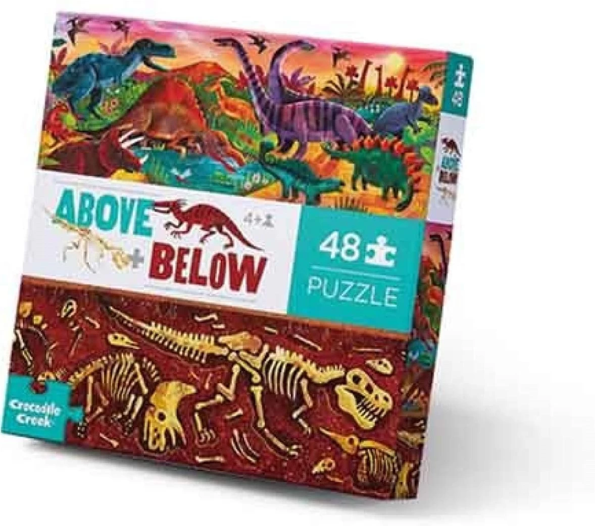 Crocodile Creek 3876004 - Classic Above And Below Boxed Puzzles, Dinosaurier World, 48 Teile 1 Crocodile Creek 3876004 - Classic Above And Below Boxed Puzzles, Dinosaurier World, 48 Teile