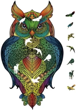 Eureka 2D RainboWooden Puzzle - Eule