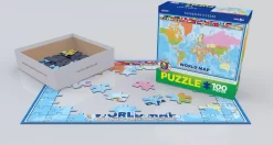 Eurographics Kids Puzzle Weltkarte - 100 Teile -Spielzeug Puzzle Geschäft eurographics kids puzzle weltkarte 100 teile 3