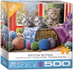 Eurographics Puzzle Knittin' Kittens - 500 XL Teile