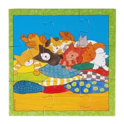 Bambolino Toys Dikkie Dik 4 In 1 Puzzel (wit) (4+6+9+16) -Spielzeug Puzzle Geschäft extra afbeelding voor 8716473520168