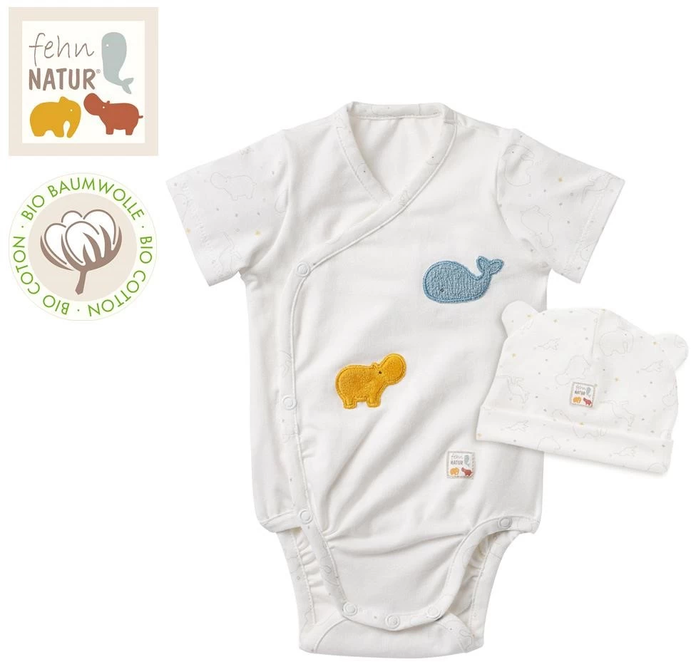 Fehn 056532 Body & Mütze FehnNATUR – Baby-Erstausstattungs-Set In Unisex Aus 100% Bio-Baumwolle – Für Neugeborene Von 0-3 Monaten – Größe: 50/56 1 Fehn 056532 Body & Mütze FehnNATUR – Baby-Erstausstattungs-Set In Unisex Aus 100% Bio-Baumwolle – Für Neugeborene Von 0-3 Monaten – Größe: 50/56