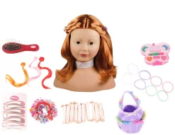 Götz 1192054 Haarwerk Mit Roten Haaren Und Braunen Augen - 28 Cm Hoher Frisierkopf- Und Schminkkopf In 58-teiligen Set - Geeignet Für Mädchen Ab 3 Jahren
