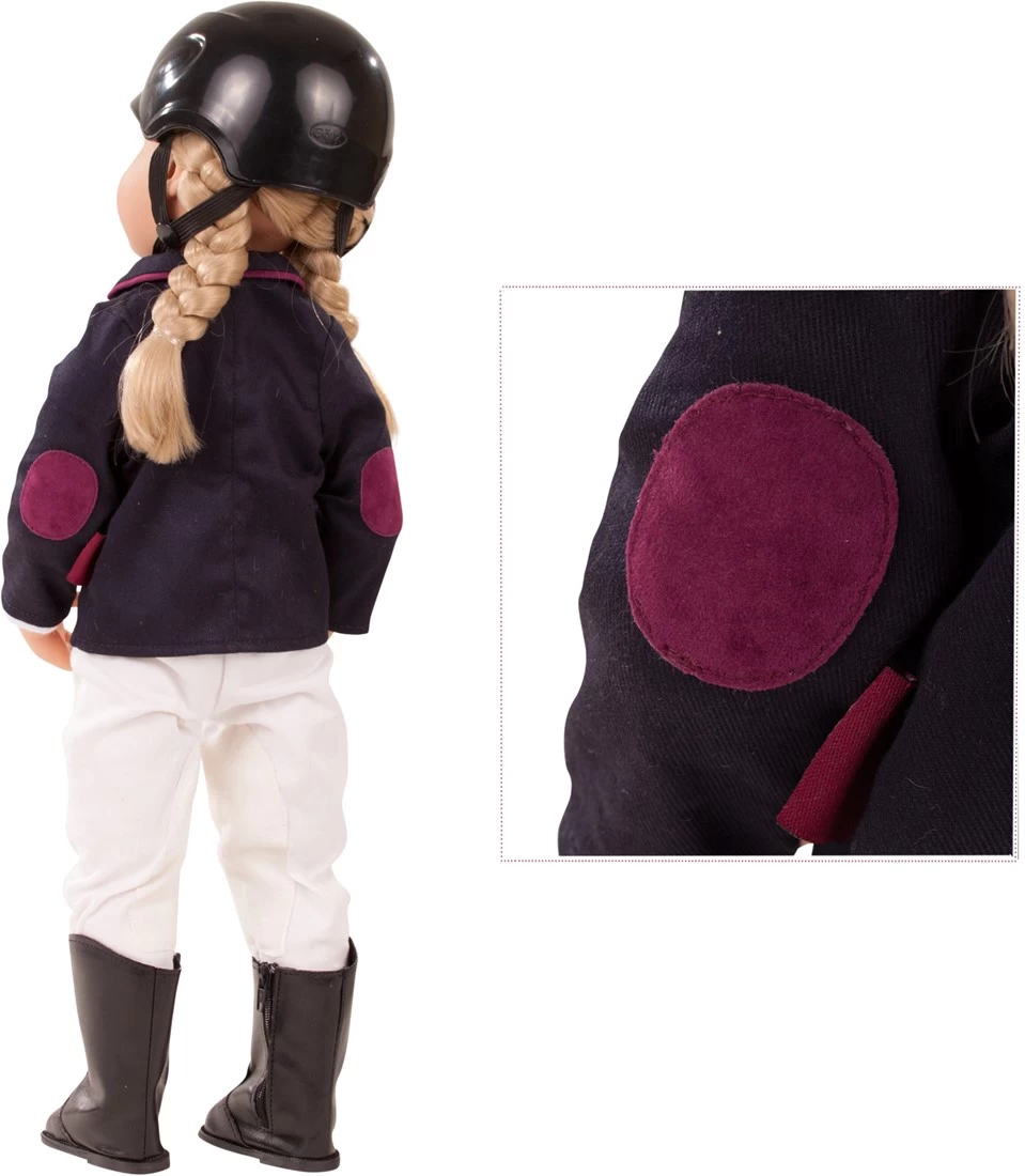 Götz 1466022 Happy Kidz Anna Als Turnierreiterin Puppe - 50 Cm Große Multigelenk-Stehpuppe, Blonde Haare, Blaue Augen - 8-teiliges Set 3 Götz 1466022 Happy Kidz Anna Als Turnierreiterin Puppe - 50 Cm Große Multigelenk-Stehpuppe, Blonde Haare, Blaue Augen - 8-teiliges Set – Bild 3