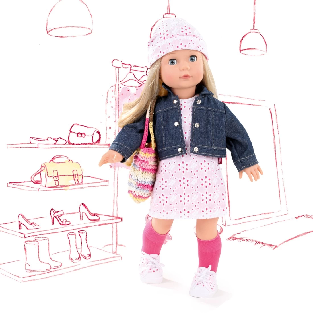 Götz 1490366 Precious Day Girls Jessica Color&Lace Puppe - 46 Cm Große Stehpuppe, Blonde Lange Haare, Blaue Schlafaugen - 10 Teiliges Set 2 Götz 1490366 Precious Day Girls Jessica Color&Lace Puppe - 46 Cm Große Stehpuppe, Blonde Lange Haare, Blaue Schlafaugen - 10 Teiliges Set – Bild 2