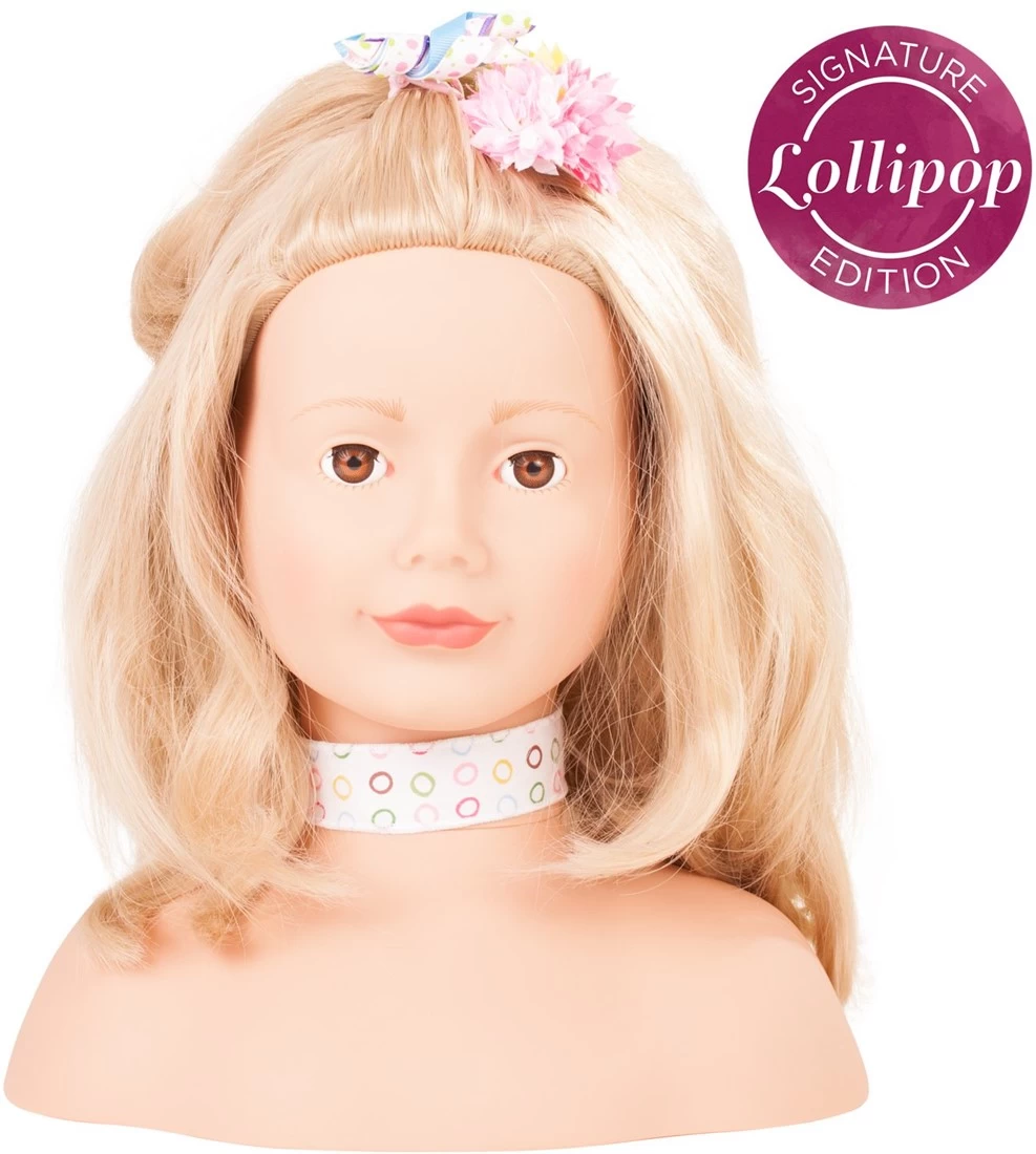Götz 1792055 Haarwerk Lollipop Signature Edition, Blonde Haare, Blaue Augen - 28 Cm Hoher Frisierkopf- Und Schminkkopf In 50-teiligen Set - Geeignet Für Mädchen Ab 3 Jahren 2 Götz 1792055 Haarwerk Lollipop Signature Edition, Blonde Haare, Blaue Augen - 28 Cm Hoher Frisierkopf- Und Schminkkopf In 50-teiligen Set - Geeignet Für Mädchen Ab 3 Jahren – Bild 2