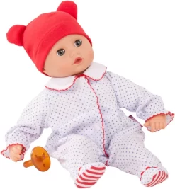 Götz 1820529 Muffin Boy - Junge Puppe - 33 Cm Große Babypuppe Mit Blauen Schlafaugen Und Ohne Haare - 4-teiliges Set - Weichkörperpuppe Ab 18 Monaten