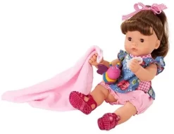 Götz 1918243 Maxy Aquini Roses Garden Badepuppe - Puppe Mit Braunen Haaren, Braune Schlafaugen - 9-teiliges Set - 42 Cm Mädchen-Babypuppe