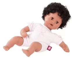 Götz 1920835 Muffin To Dress Puppe - 33 Cm Große Babypuppe Mit Braunen Schlafaugen, Schwarze Haare Und Weichkörper - Ab 18 Monaten
