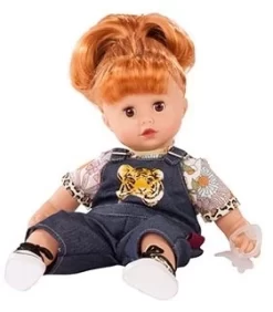 Götz 1920934 Muffin Wild Cat Puppe - 33 Cm Große Babypuppe Mit Braunen Schlafaugen, Rote Haare Und Weichkörper - Weichkörperpuppe In 6-teiligen Set