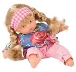 Götz 1987229 Mini-Muffin Roses Garden Puppe - 22 Cm Große Babypuppe, Gemalte Braune Augen, Blonde Haare - Weichkörperpuppe In 4-teiligen Set - Ab 18 Monaten