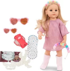 Götz 2159096 Hannah Be My Mini Me - 50 Cm Große Stehpuppe, Blonde Haare Und Blaue Augen - 26-teiliges Set