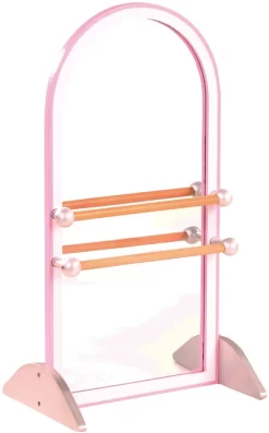 Götz 3402636 Ballettstange Für Puppen Mit Spiegel Aus Holz - Gesamthöhe 52 Cm - Für Babypuppen Und Stehpuppen Von 25 - 50 Cm