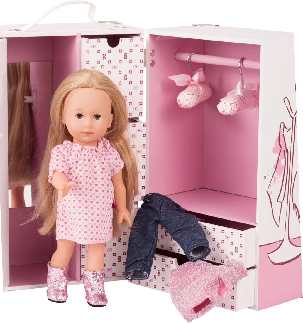 Götz Kleiderkoffer "Karl" Mit Just Like Me, Blonde Haare, Verschlafene Augen, 27 Cm (Inhalt: 13-teilig) 2 Götz Kleiderkoffer "Karl" Mit Just Like Me, Blonde Haare, Verschlafene Augen, 27 Cm (Inhalt: 13-teilig) – Bild 2