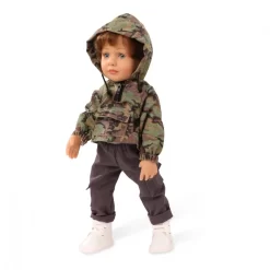 Götz Little Kidz Fashion Puppe Paul Mit Camouflage Outfit 7-teilig - 36 Cm