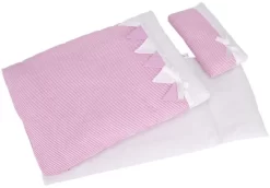 Goki Puppenbettzeug Rosa Streifen