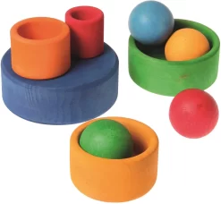 Grimm's - Blaues Schälchenset -Spielzeug Puzzle Geschäft grimm apos s blaues schaelchenset 3