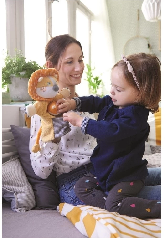 HABA Handpuppe Löwe Mit Baby 2 HABA Handpuppe Löwe Mit Baby – Bild 2