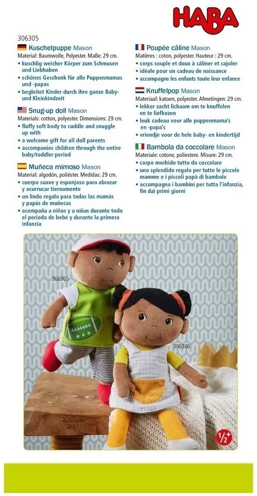 HABA-Plüschtier Maurer, 29 Cm 2 HABA-Plüschtier Maurer, 29 Cm – Bild 2