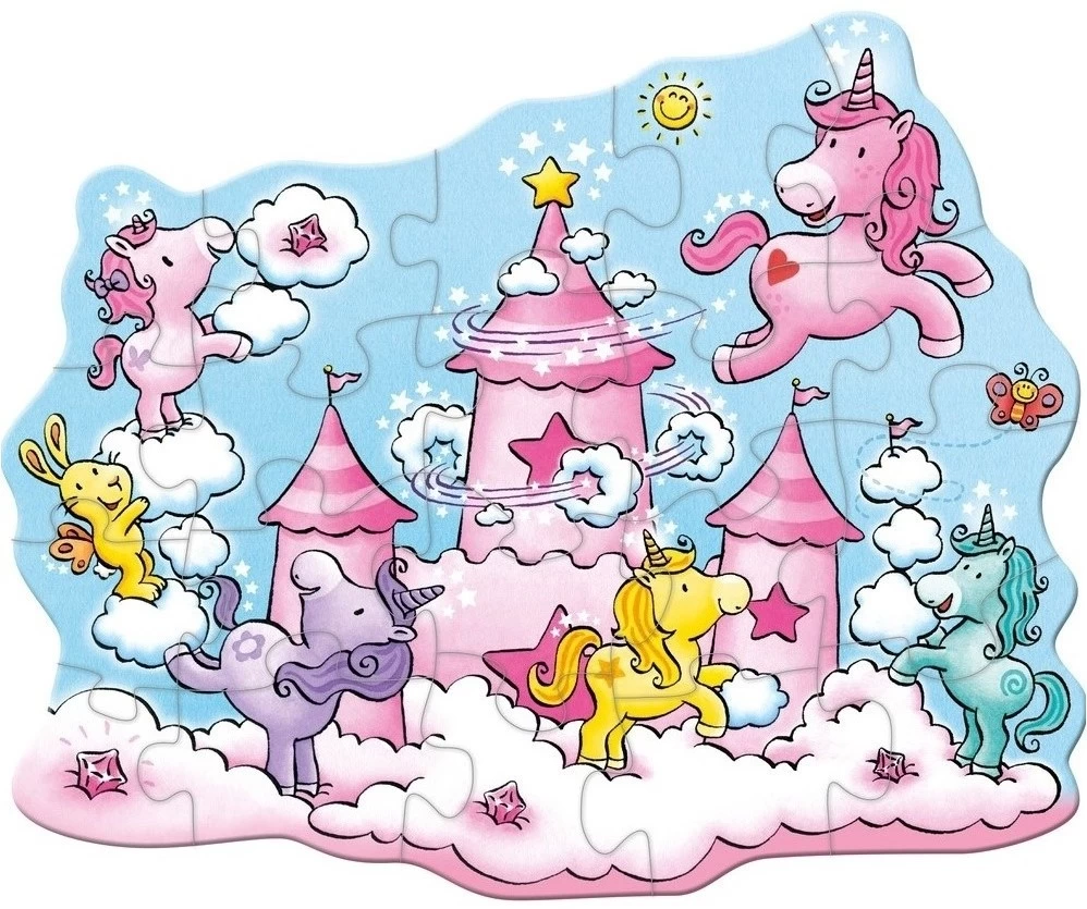HABA Puzzle Einhorn Glitzerglück - Wolkenpuzzelei 2 HABA Puzzle Einhorn Glitzerglück - Wolkenpuzzelei – Bild 2