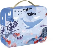 Janod - 100-teiliges Kinderpuzzle Arktischer Ozean - Lernspiel - Entwicklung Von Feinmotorik Und Konzentration - Koffer Mit Griff - Ab 6 Jahren, J02611