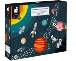 Janod - 100-teiliges Pädagogischer Kinderpuzzle . Sonnensystem - Entwicklung Von Feinmotorik Und Konzentration - Ab 5 Jahren, J02678