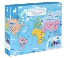 Janod - 350-teiliges Pädagogisches Kinderpuzzle Die Sehenswürdigkeiten Der Welt - Entwicklung Von Feinmotorik Und Konzentration - Ab 7 Jahren, J02677