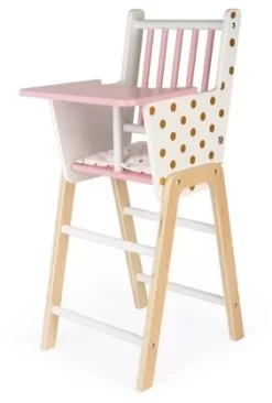 Janod - Candy Chic - Hochstuhl Aus Holz Für Puppen Bis 42 Cm - Puppenzubehör - Ab 3 Jahren, J05888