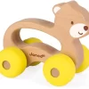 Janod J04613 Baby Pop Greifling-Auto, Bär Gelb