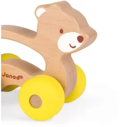 Janod J04613 Baby Pop Greifling-Auto, Bär Gelb -Spielzeug Puzzle Geschäft janod j04613 baby pop greifling auto baer gelb 3