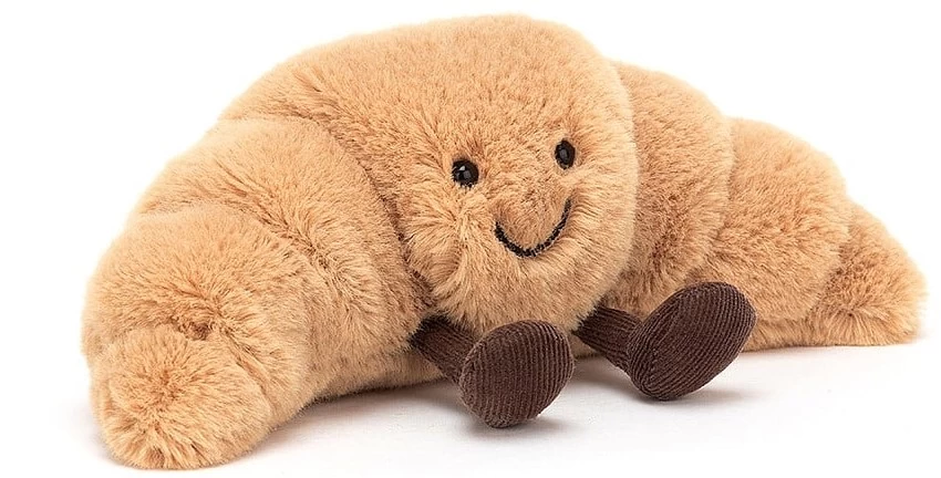 Jellycat Amuseable Croissant Klein - 20cm 1 Jellycat Amuseable Croissant Klein - 20cm