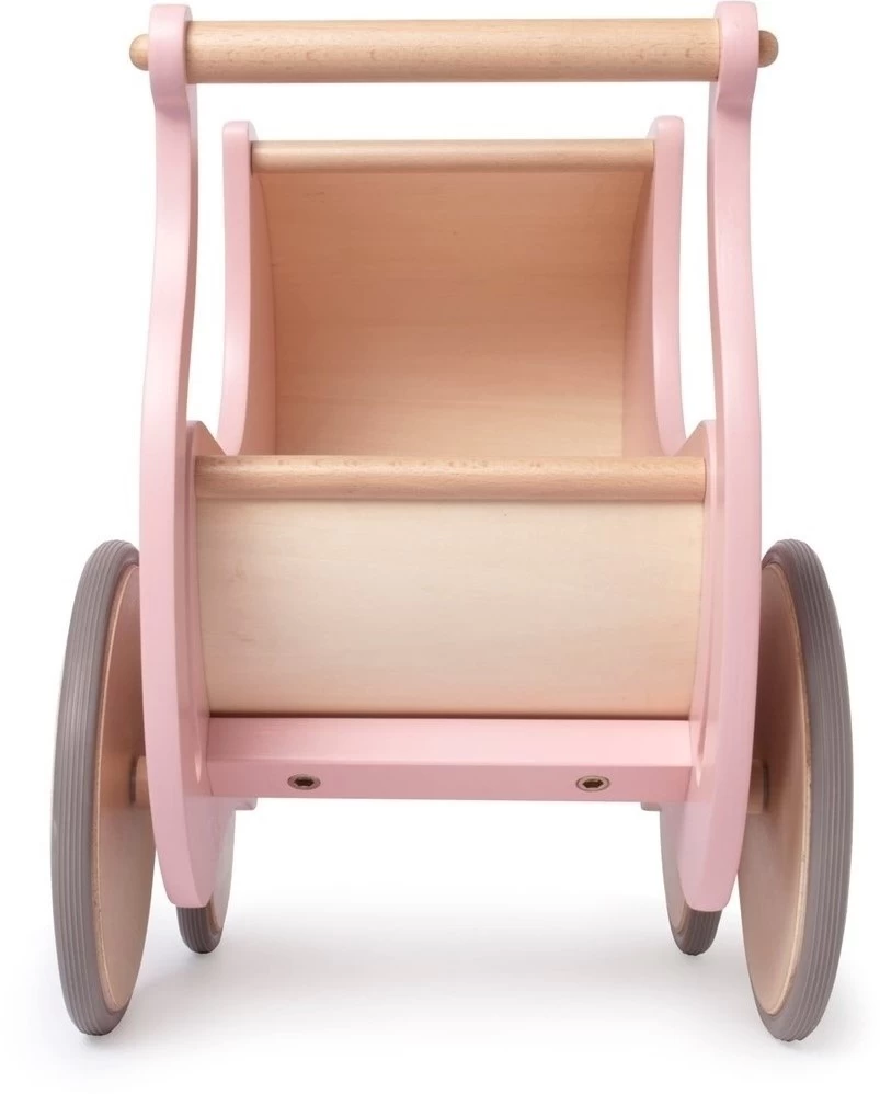 Kinderfeets Puppenwagen Aus Holz - Rosa 2 Kinderfeets Puppenwagen Aus Holz - Rosa – Bild 2