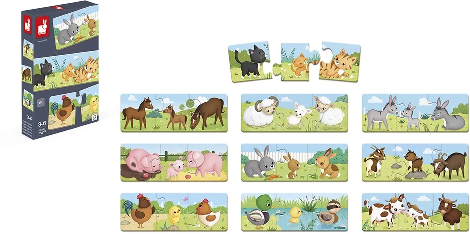 Janod Kombinationsspiel "Tier-Puzzle Trionimo" 30 Teile 2 Janod Kombinationsspiel "Tier-Puzzle Trionimo" 30 Teile – Bild 2