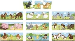 Janod Kombinationsspiel "Tier-Puzzle Trionimo" 30 Teile