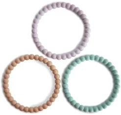 MUSHIE - SILIKON-ARMBAND(3er-Pack)lila/cyan/zarter Pfirsich