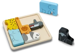 PlanToys Holzspielzeug Tier-Puzzle Spiel