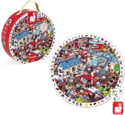 Janod Puzzlekoffer Rundpuzzle "Feuerwehr" (208 Teile) Mit Suchspiel -Spielzeug Puzzle Geschäft puzzlekoffer rundpuzzle quot feuerwehr quot 208 teile mit suchspiel 3