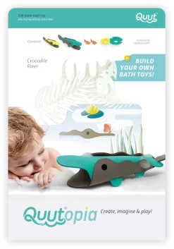 Quutopia 3D Krokodil Badepuzzle - 8 Teile