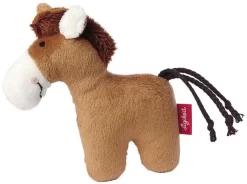 Sigikid Mini-Rassel Pferd Braun, Red Stars