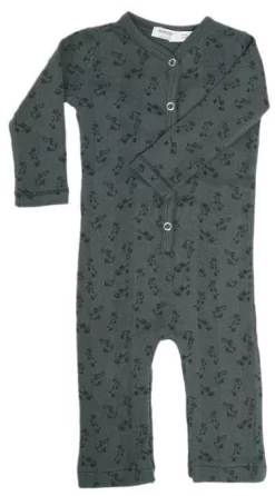 Snoozebaby Anzug Dunkelgrüner Druck - 62/68