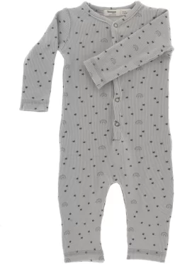 Snoozebaby Anzug Smokey Grün Regenbogen - 50/56