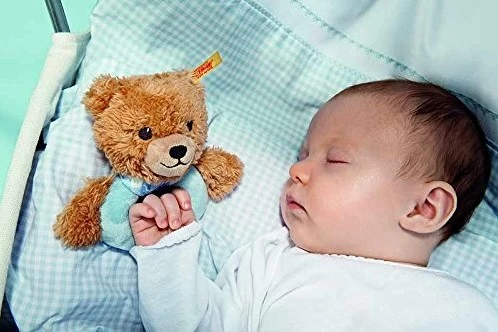 Steiff Schlaf-gut-Bär Greifring Mit Rassel 2 Steiff Schlaf-gut-Bär Greifring Mit Rassel – Bild 2